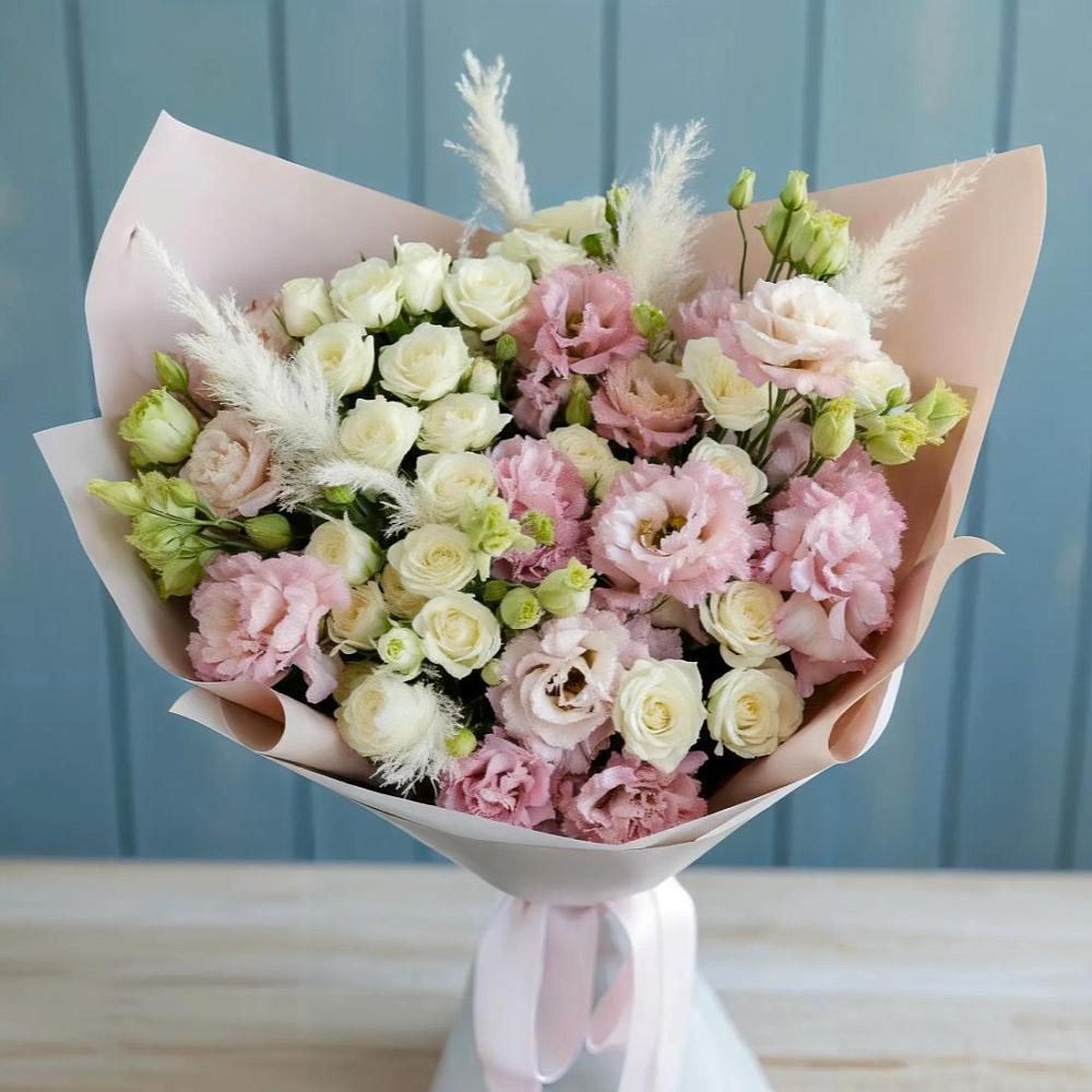 Букет цветов из: Альстромерии и Розы в Бородино