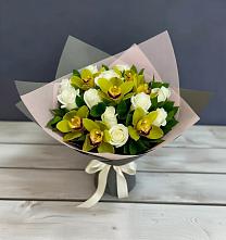 Букет цветов из:  Орхидеи и Розы #REPLACE_PRED# Бородино