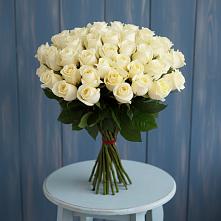 Букет 51 Белая роза Эдлесс Лав в Бородино
