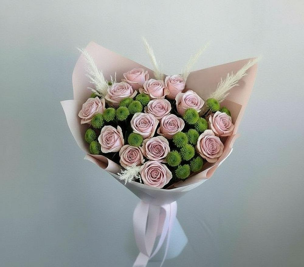 Букет цветов из: Розы и Хризантемы в Бородино