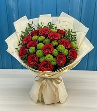 Букет цветов из:  Розы и Хризантемы в Бородино