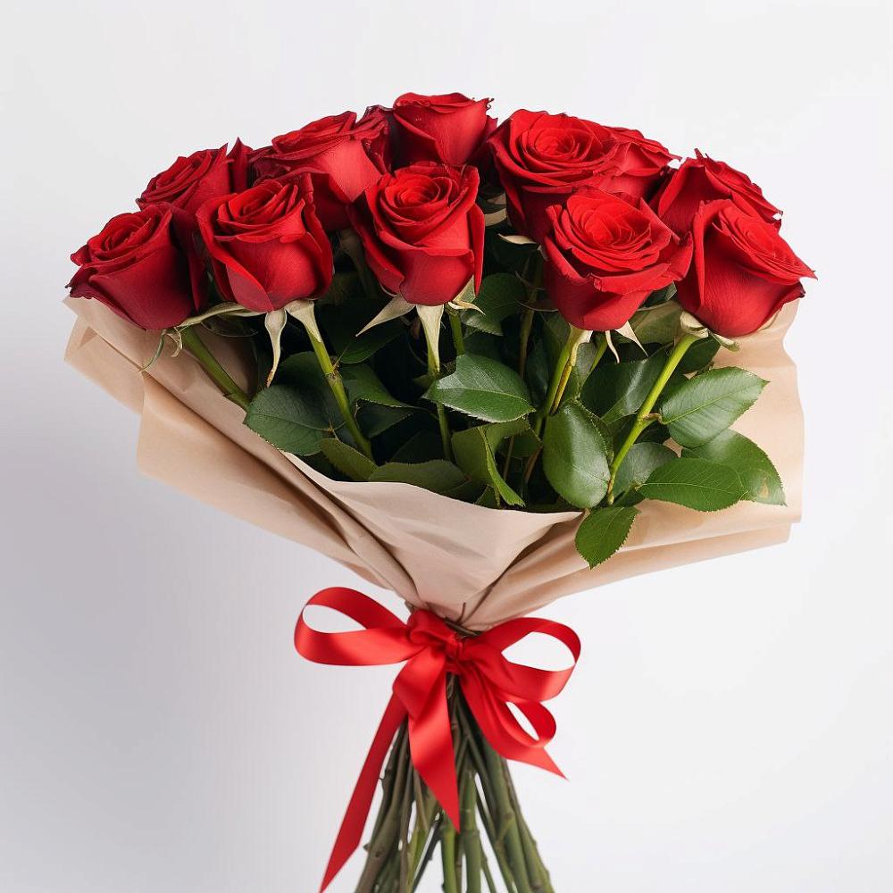 Букет 11 Красных роз Эдлесс Лав в Бородино