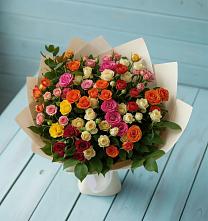 Букет Микс из разноцветных кустовых роз #REPLACE_PRED# Бородино